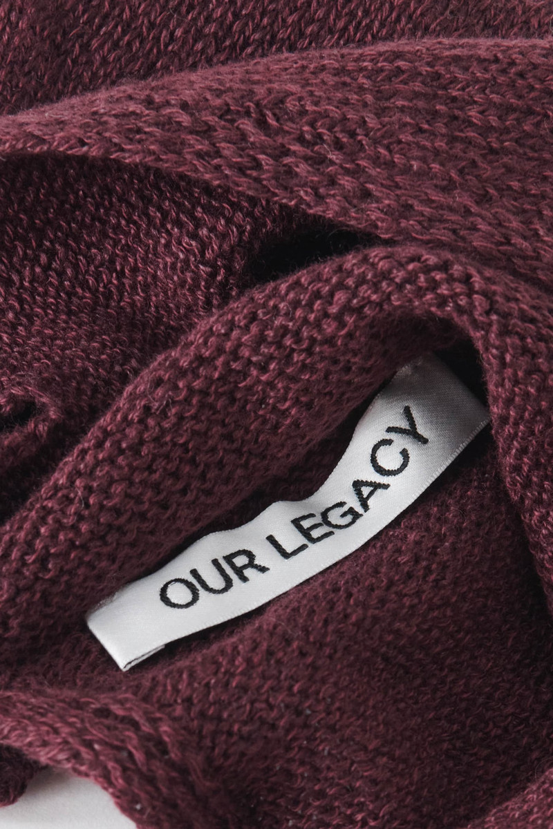 Our Legacy Miniature Scarf Cabernet Cyclone Linen outlook