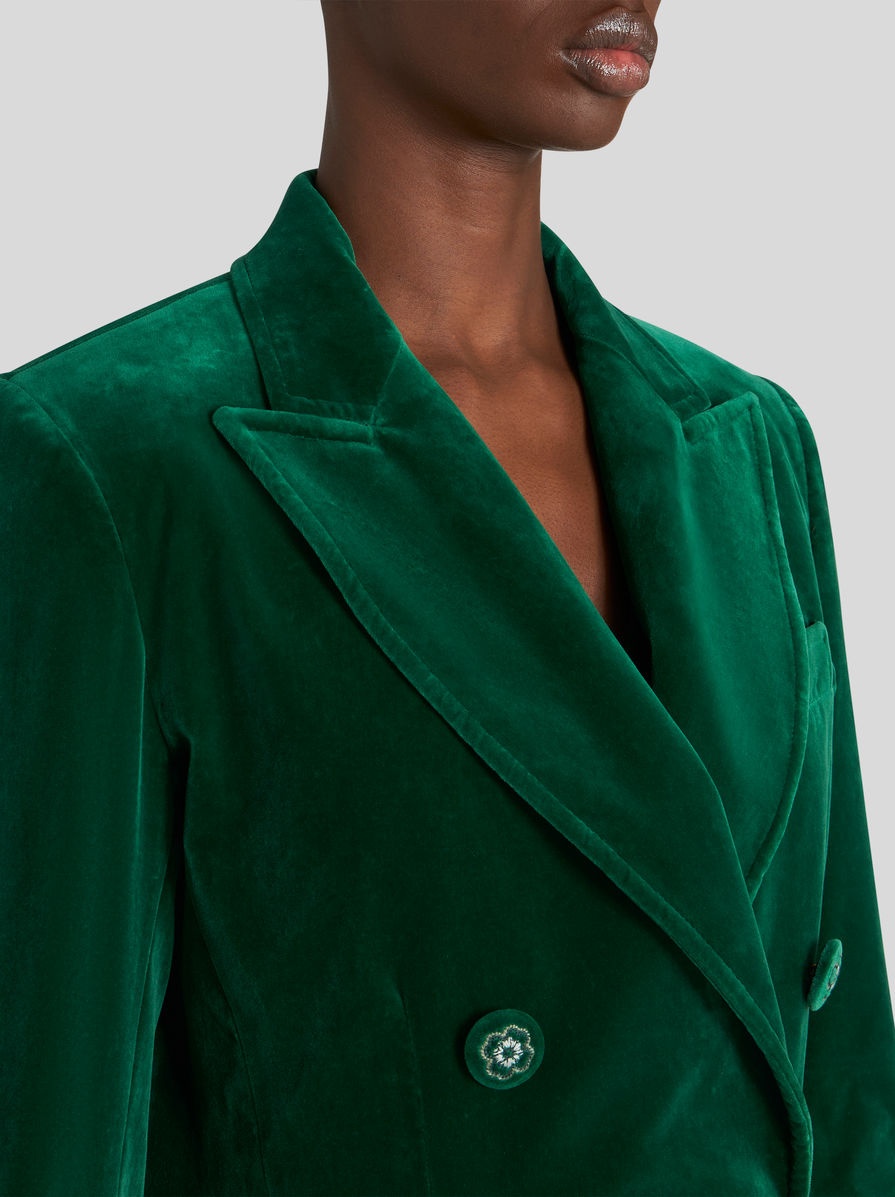 DOUBLE-BREASTED VELVET JACKET - 2