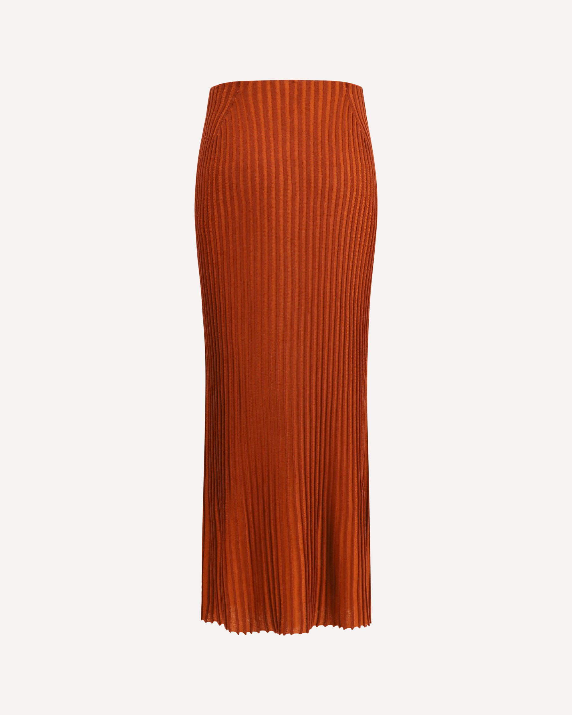 Long Knitted Skirt with narrow ribs - 2