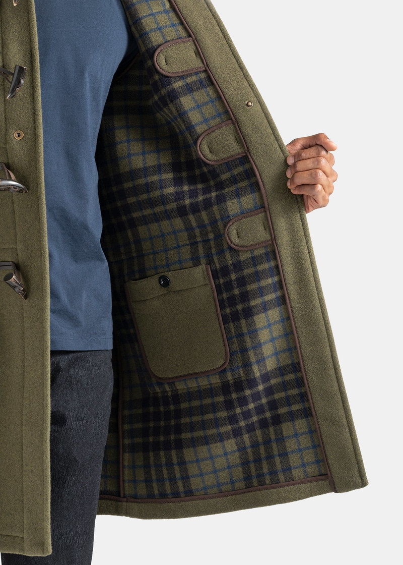 GLOVERALL Men's Morris Duffle Coat Loden outlook