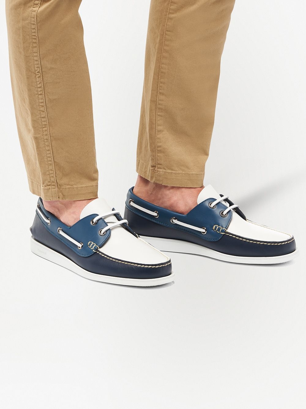 Antic leather boat shoes - 5