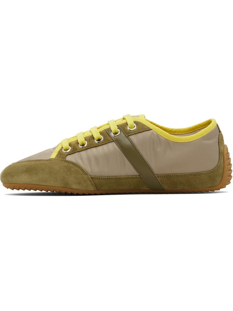 Givenchy Khaki & Yellow Slim Sneakers outlook