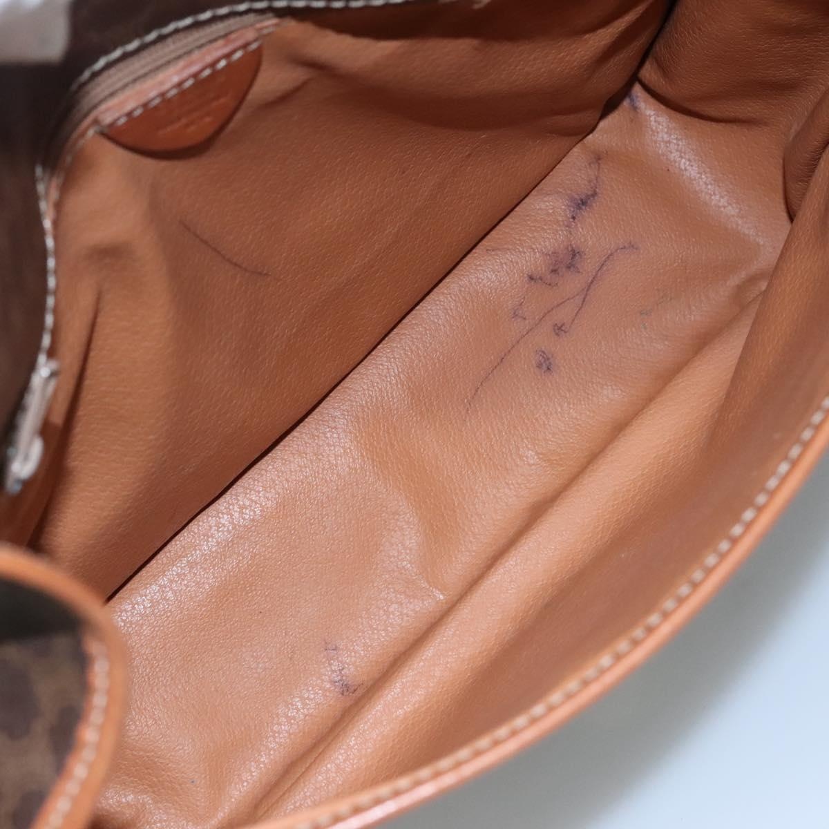 CELINE Macadam Canvas Shoulder Bag Pvc Leather Brown - 16