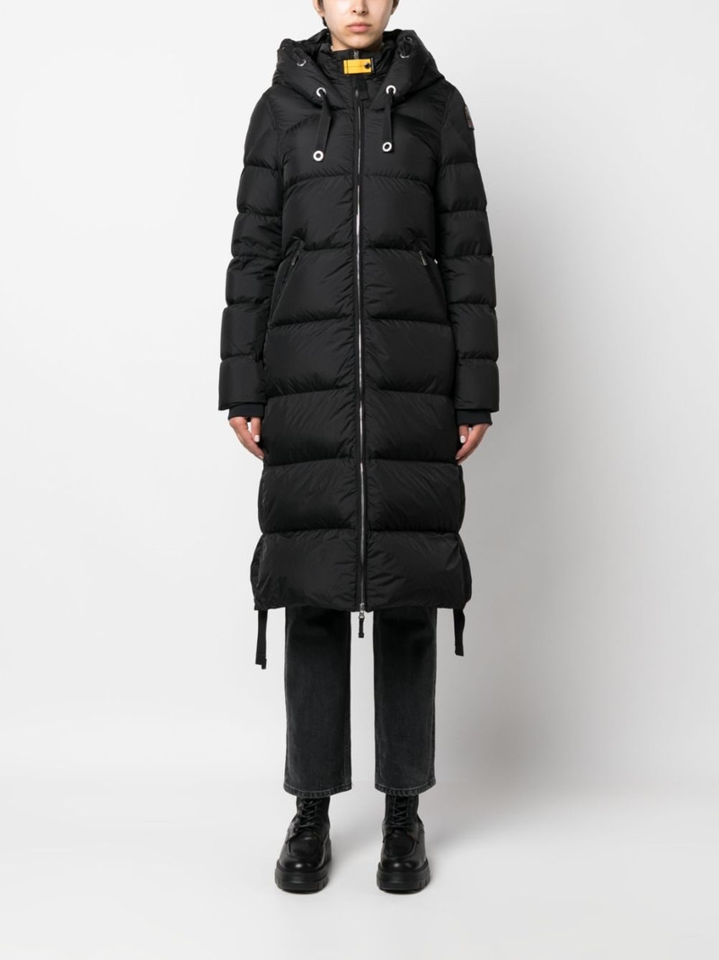 PARAJUMPERS Marion logo-patch padded coat outlook