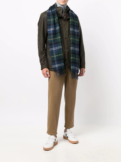 Barbour tartan tasseled scarf outlook