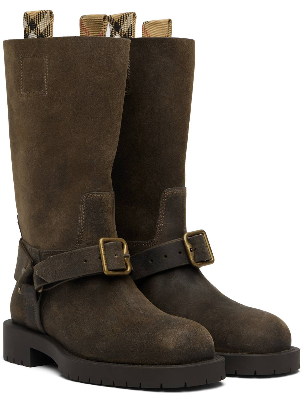 Brown Suede Soft Saddle Low Boots​ - 4