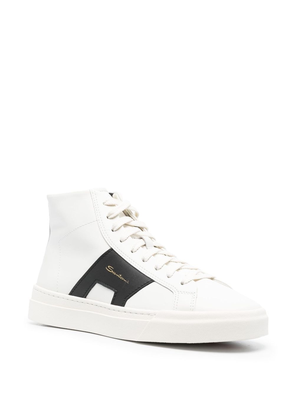 logo-lettering high-top sneakers - 2