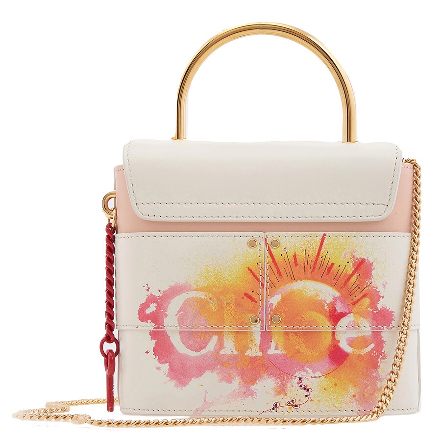 Chloe Small Aby Lock Printed Leather Shoulder Bag - 3
