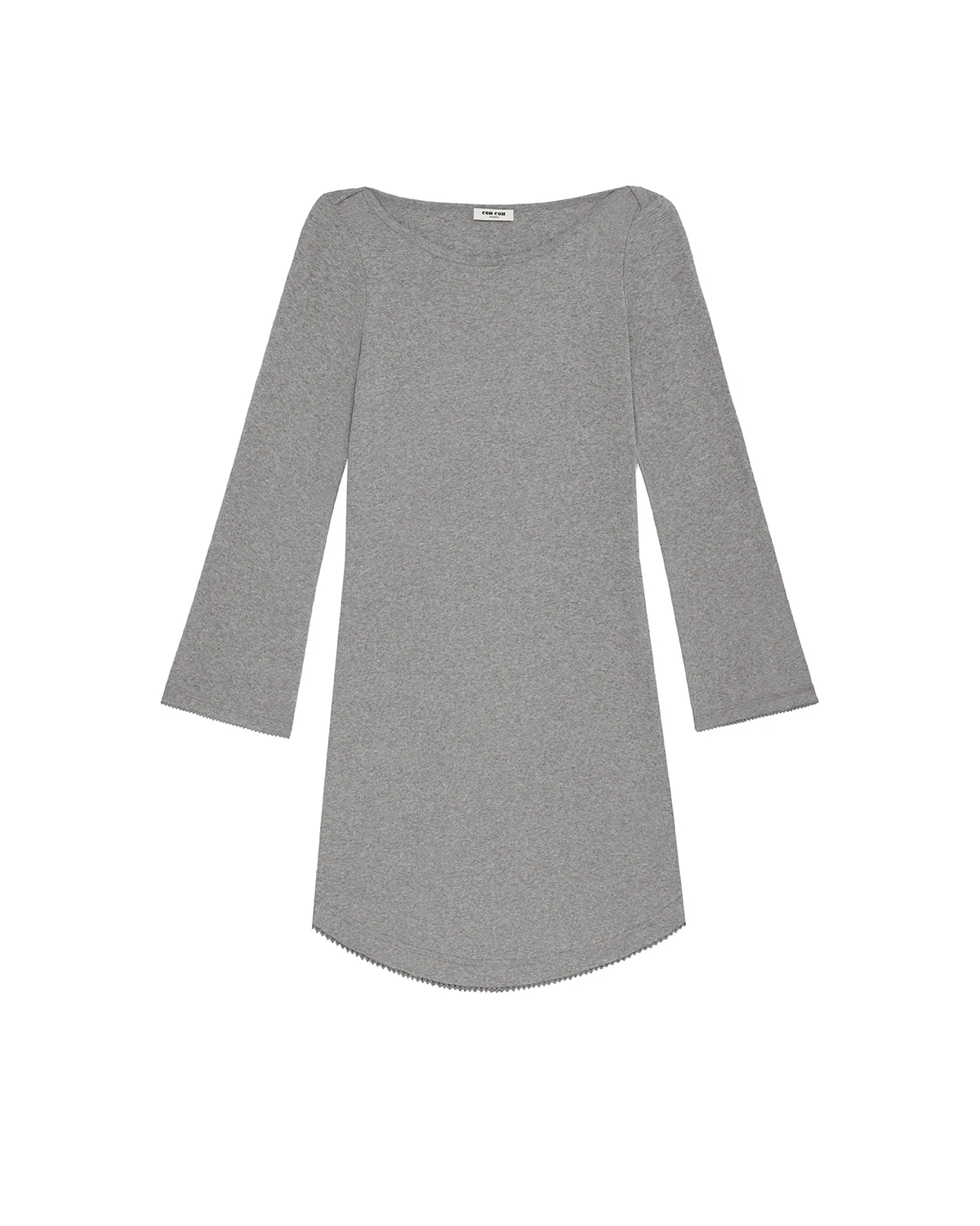 The Rina Dress: Cotton Jersey Grey - 1