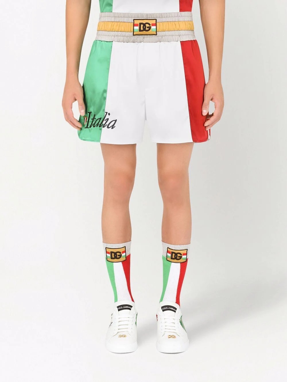 Italia colour-block shorts - 3