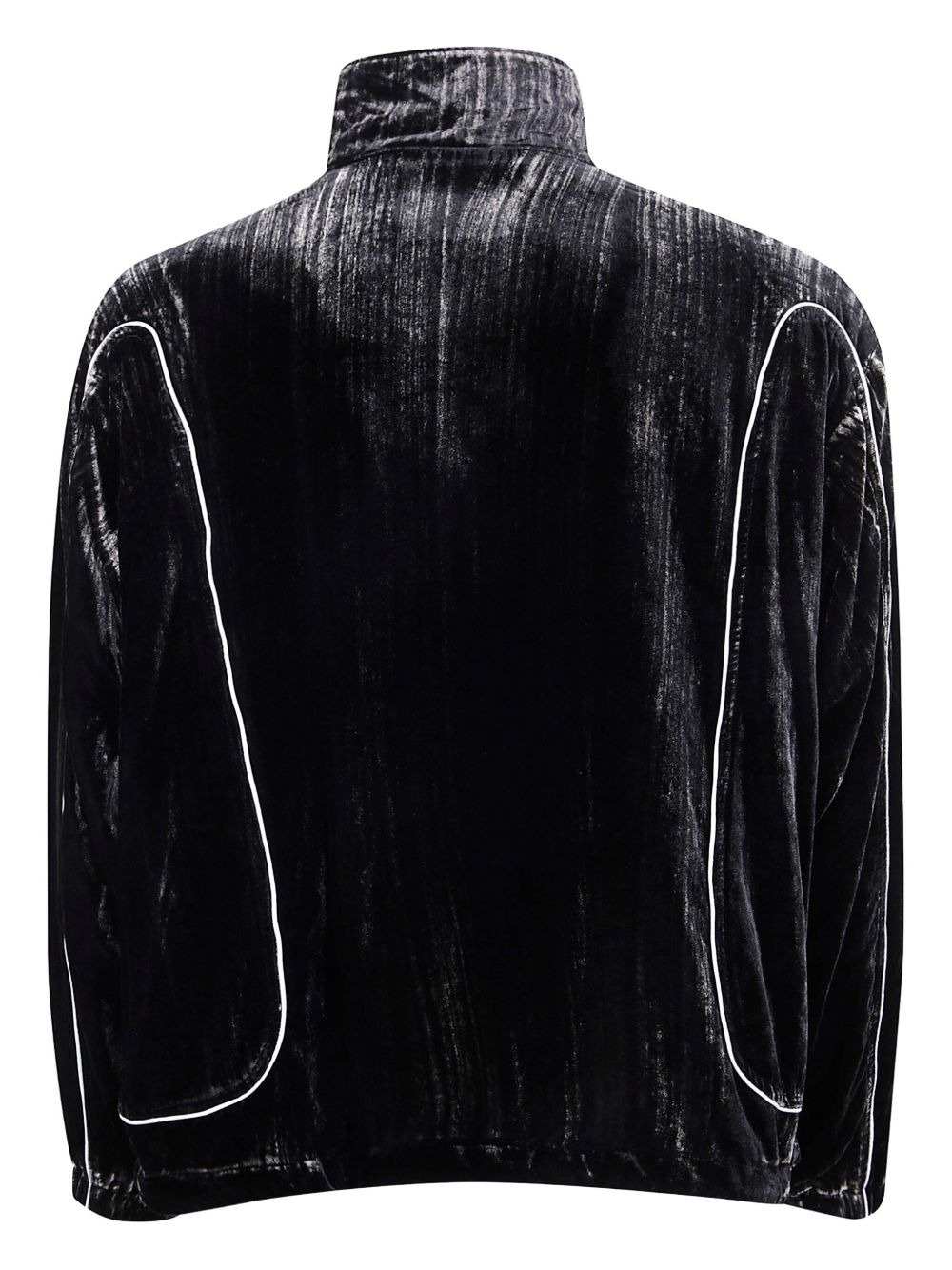velvet contrast-piping track jacket - 2