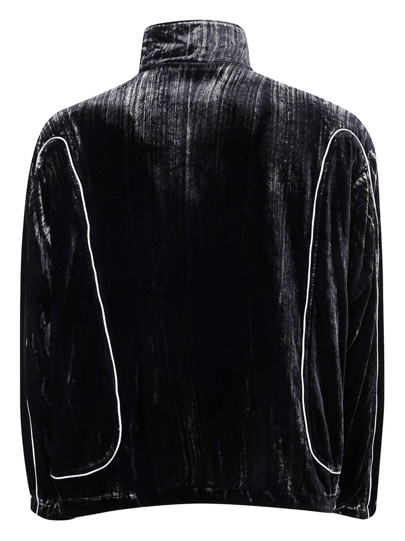 Diesel velvet contrast-piping track jacket outlook