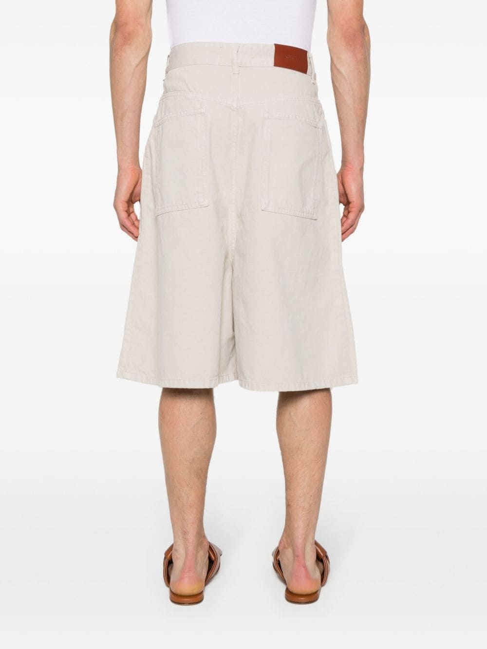 Reverse denim shorts - 4