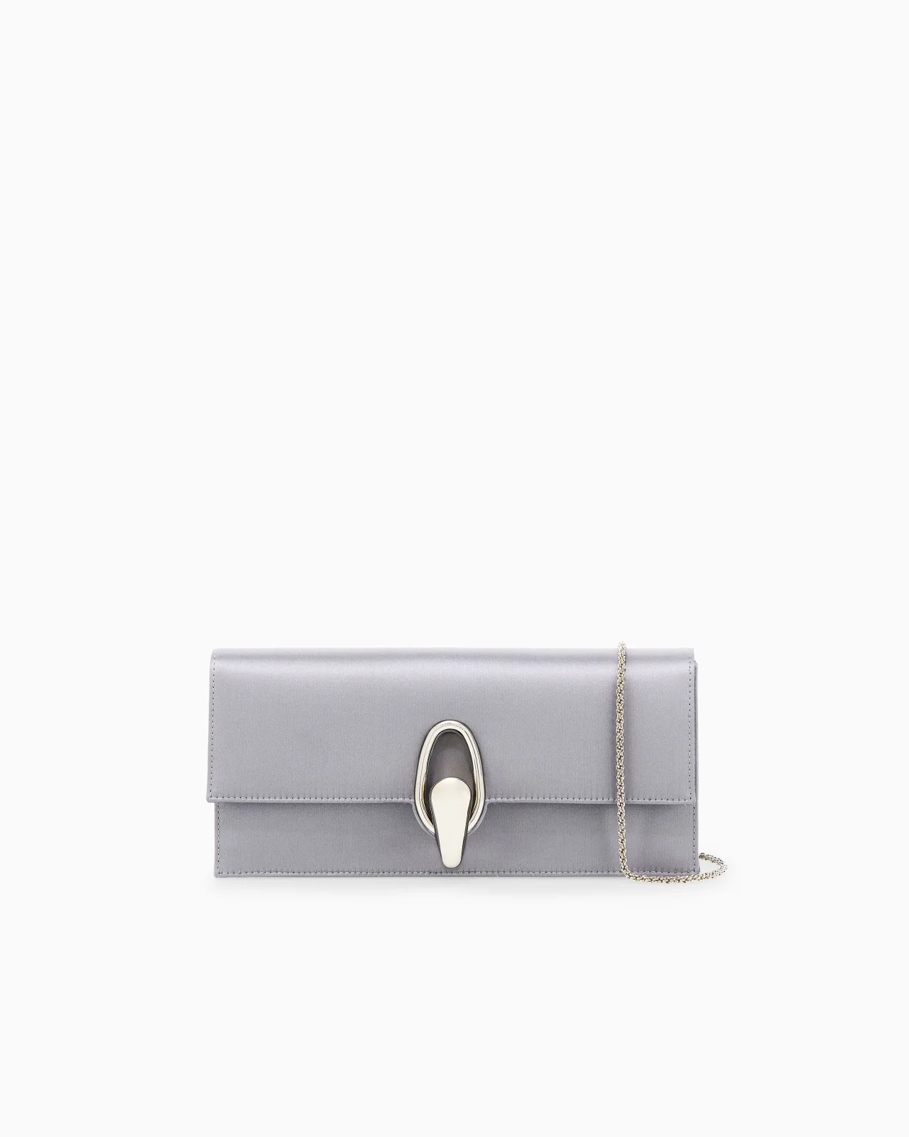 CLUTCH HANDBAG IN VISCOSE AND SILK SATIN - 1