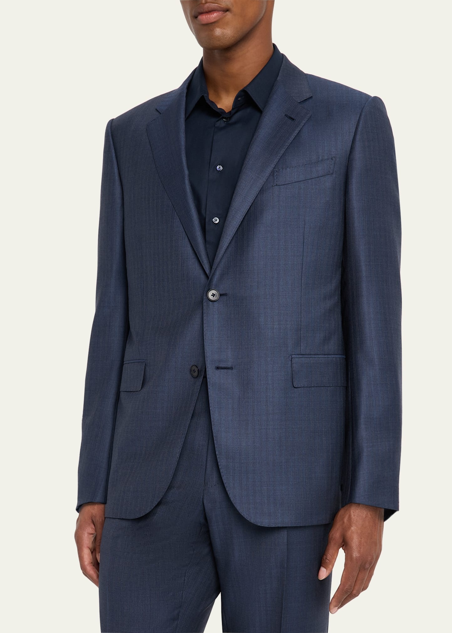 Men's Wool Pinstripe Suit - 4