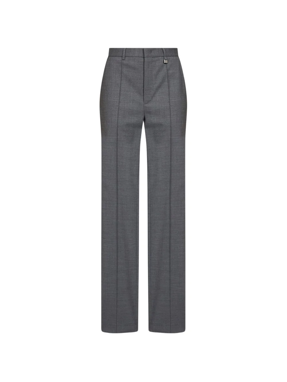 sewn-crease straight-leg trousers - 1