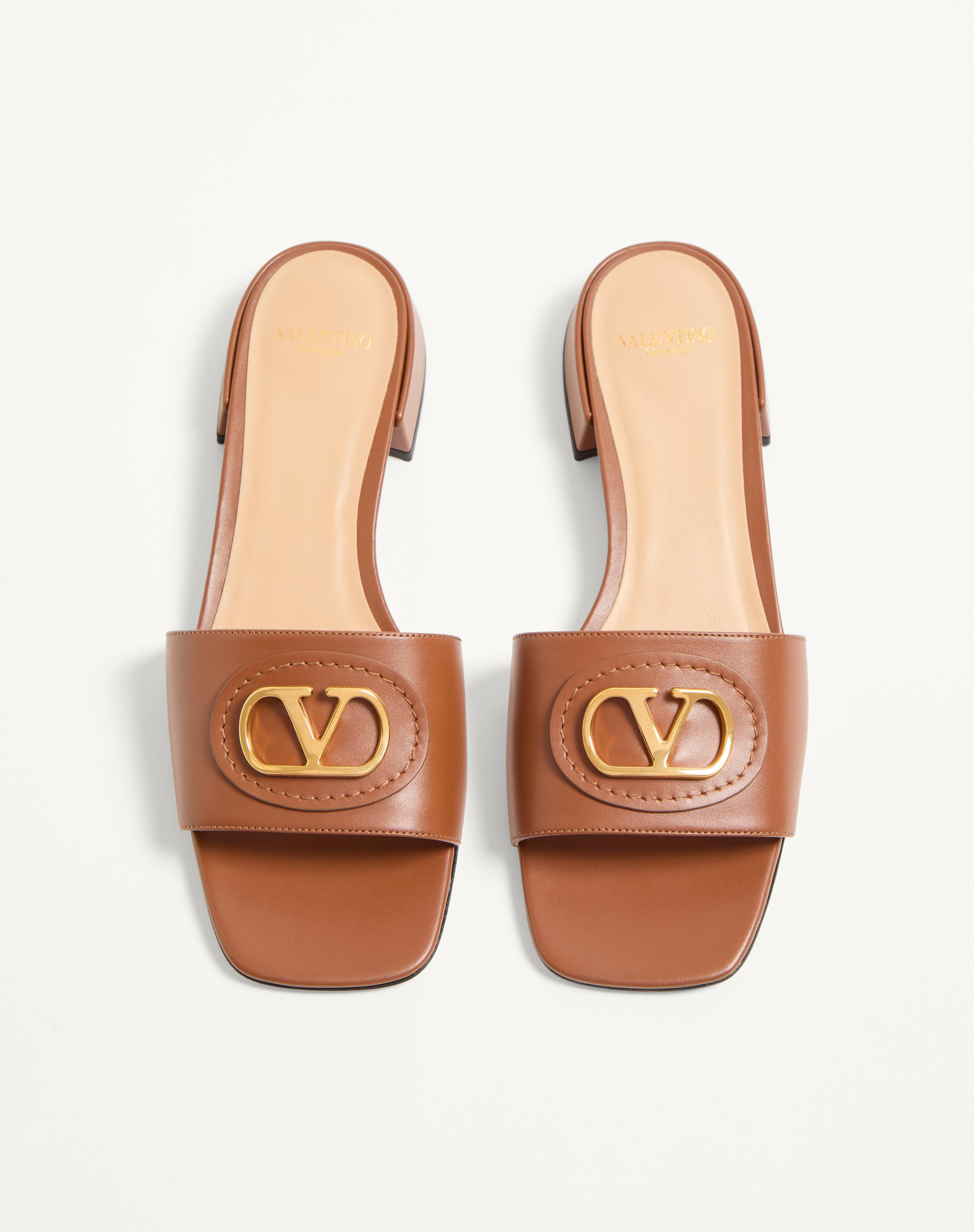 VLOGO SIGNATURE SLIDE SANDAL IN CALFSKIN 20MM - 4