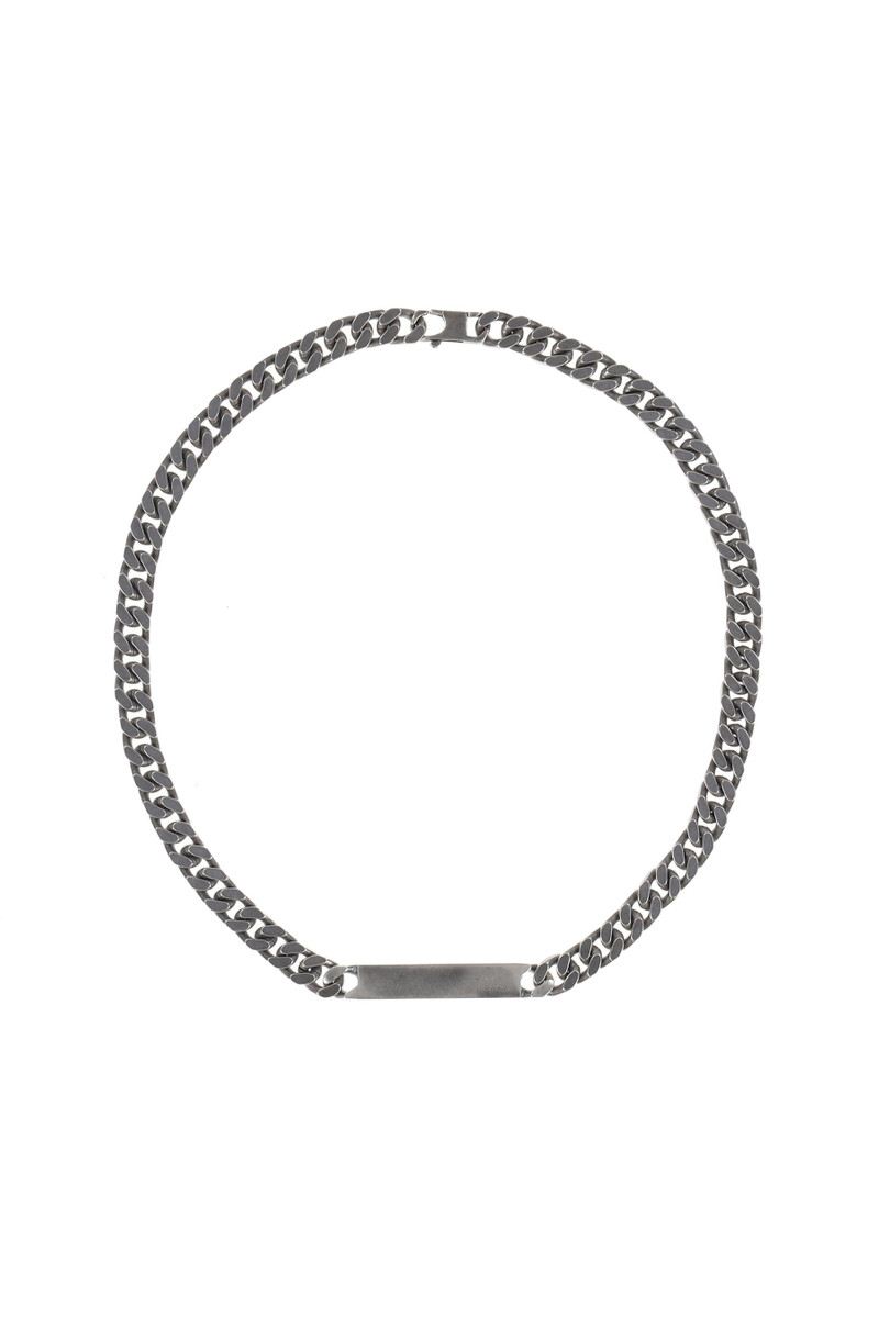 MM6 Maison Margiela MINIMAL LOGO ID TAG CURB NECKLACE / ARGENTO BRUNITO outlook