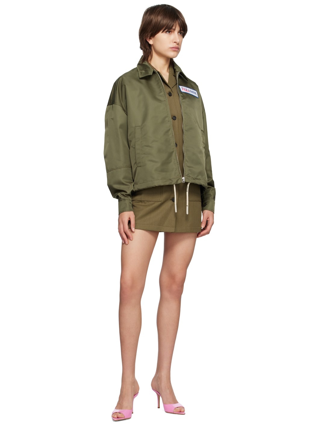 Khaki Military Minidress - 4