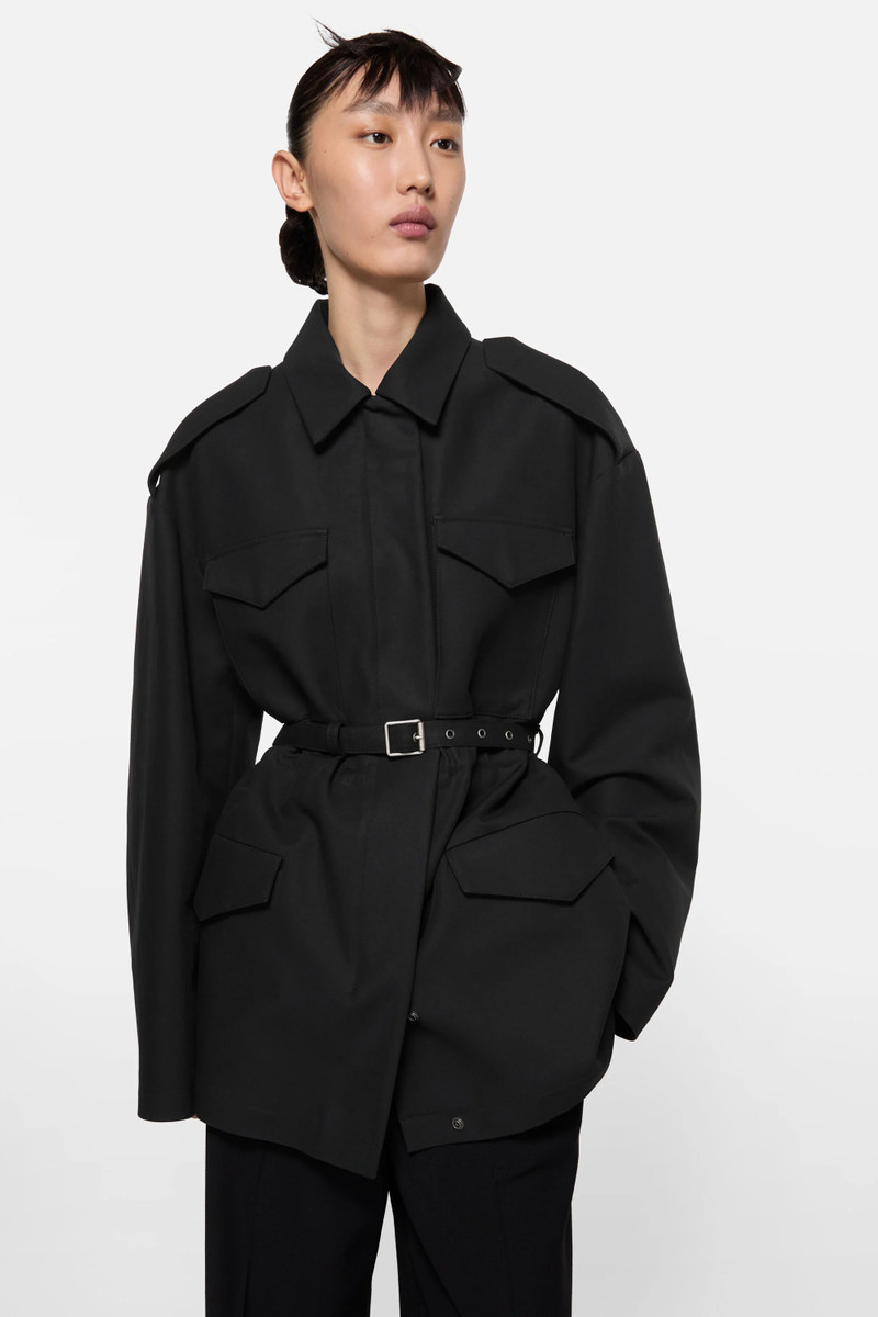 Satin blouson jacket - Black 4