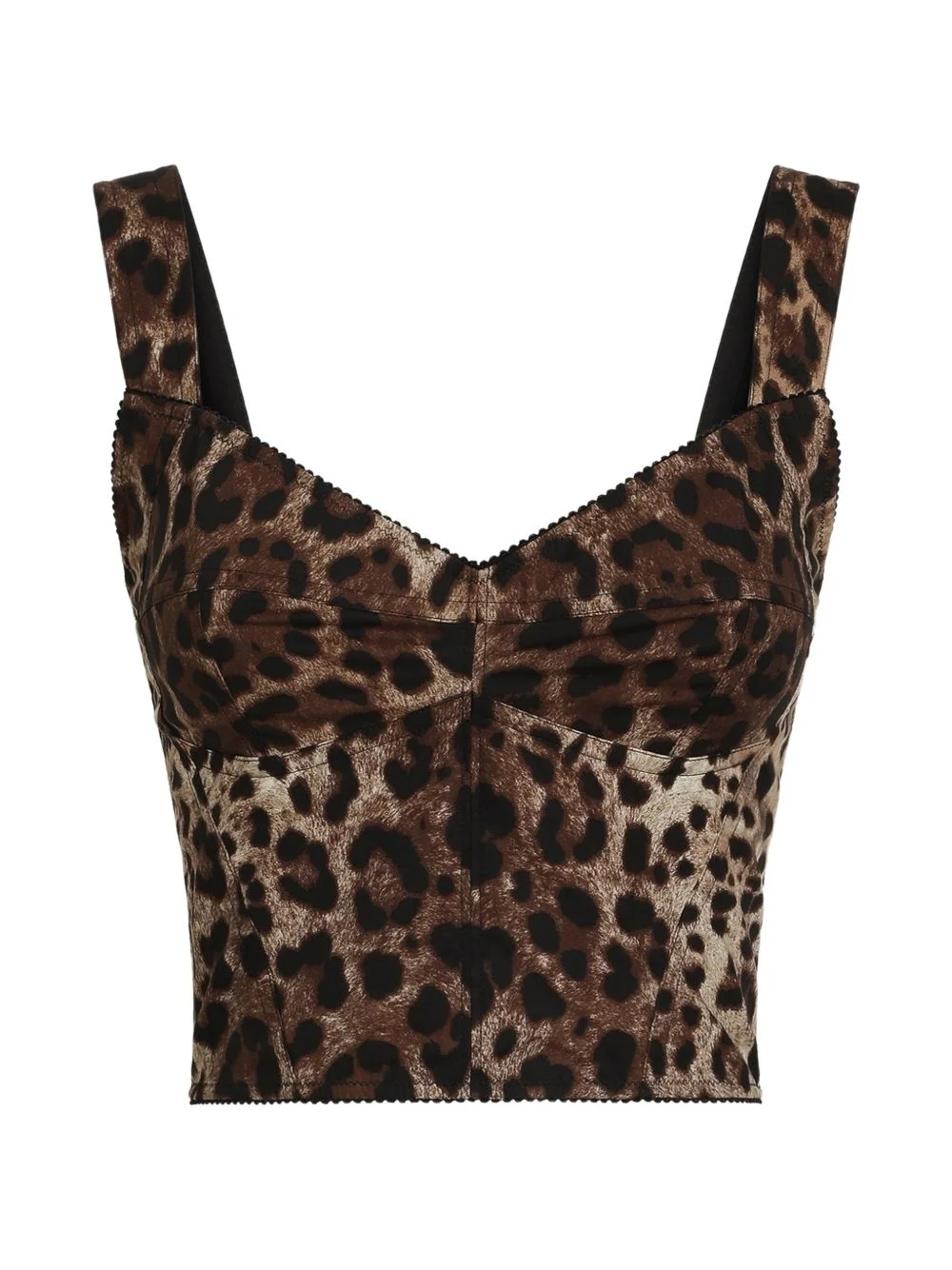 leo-print poplin top - 1