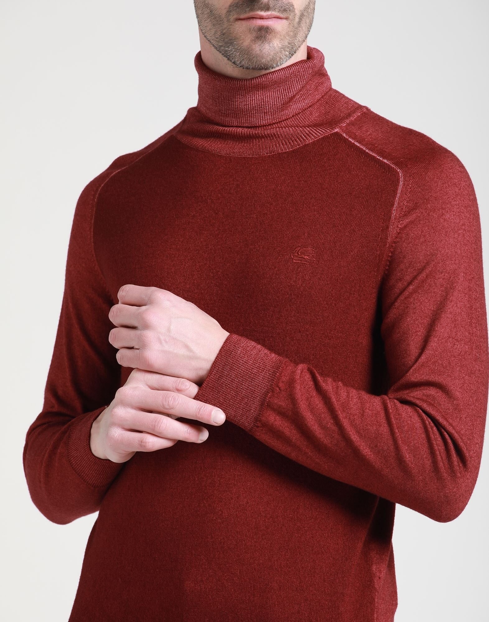 Brick red Men's Turtleneck - 4