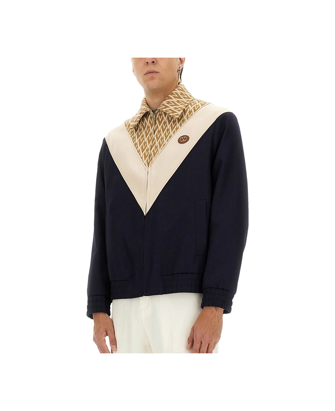 Wool Bomber Jacket With Print Toute La V - 4