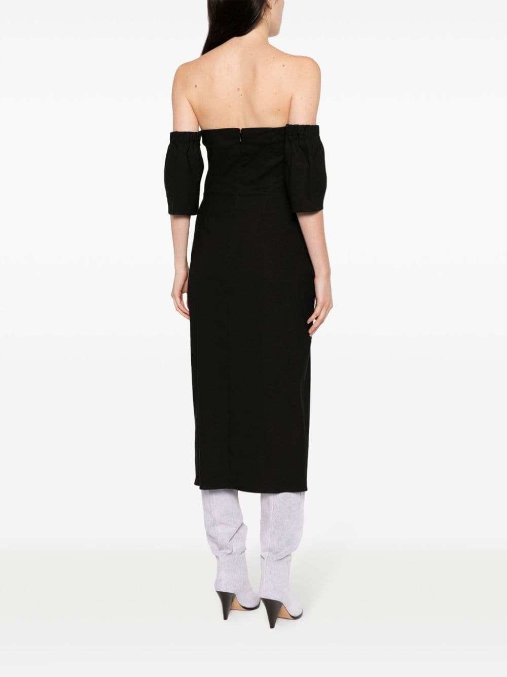 Stony off-shoulder midi dress - 4