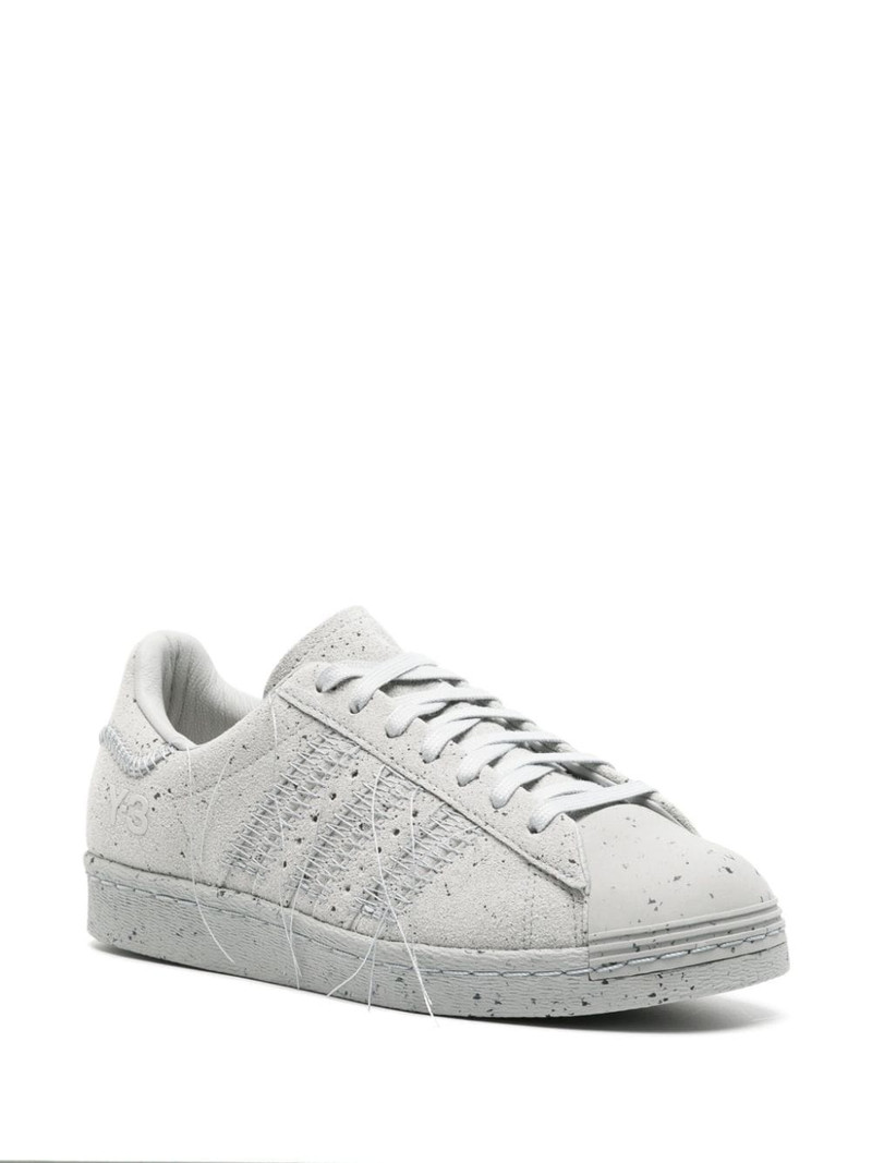 Y-3 Superstar exposed-seam suede sneakers outlook