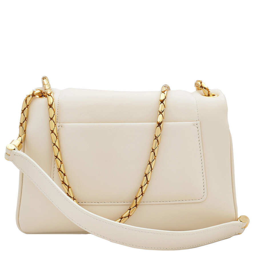 Bvlgari Ivory Serpenti Reverse Leather Shoulder Bag - 5