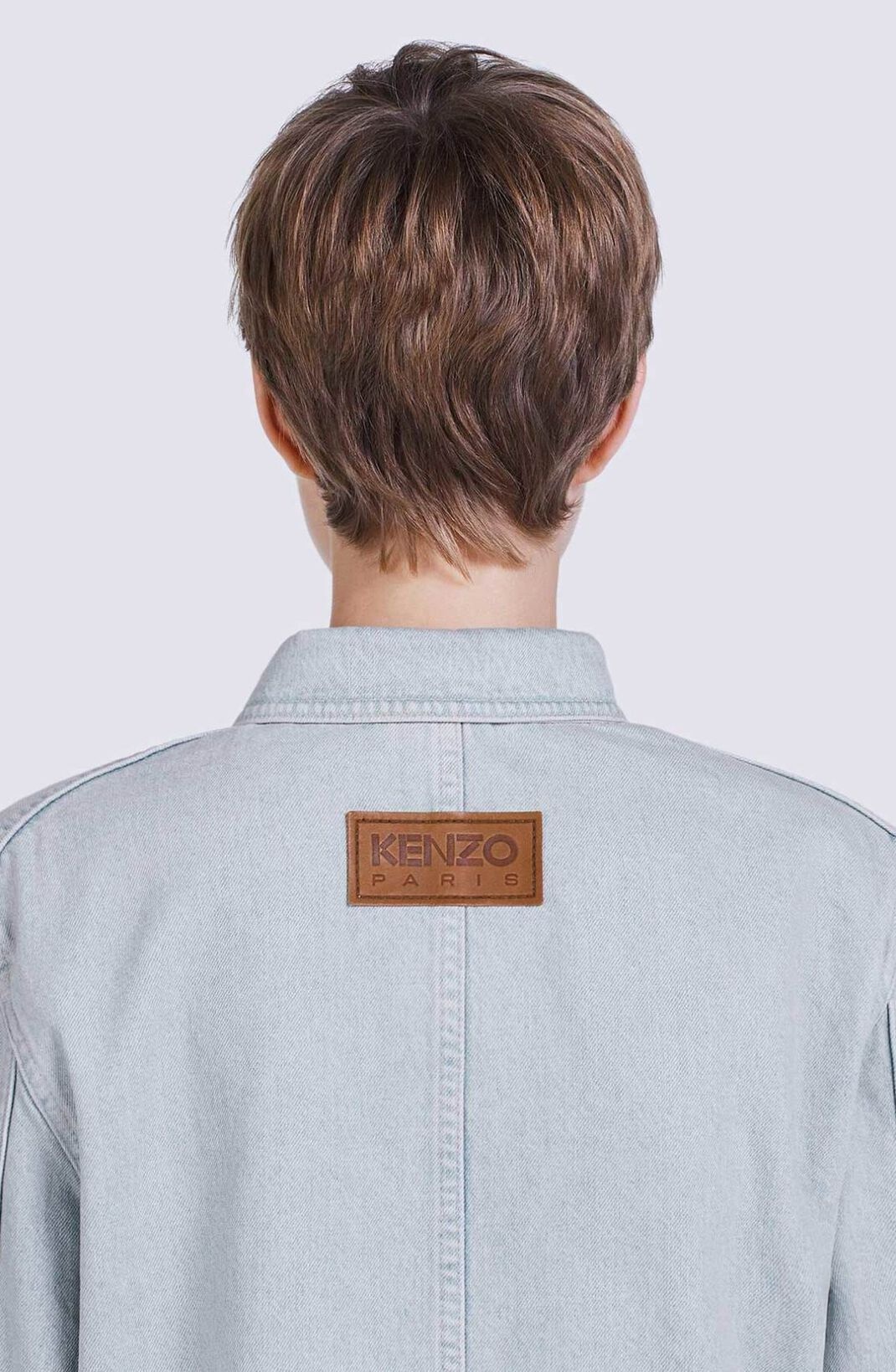 'BOKE FLOWER' crest denim workwear jacket - 10