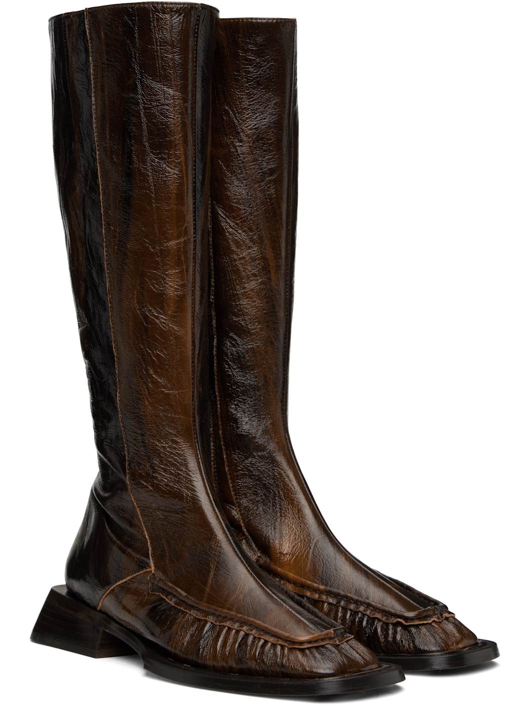 Brown Pats Tall Boots - 4