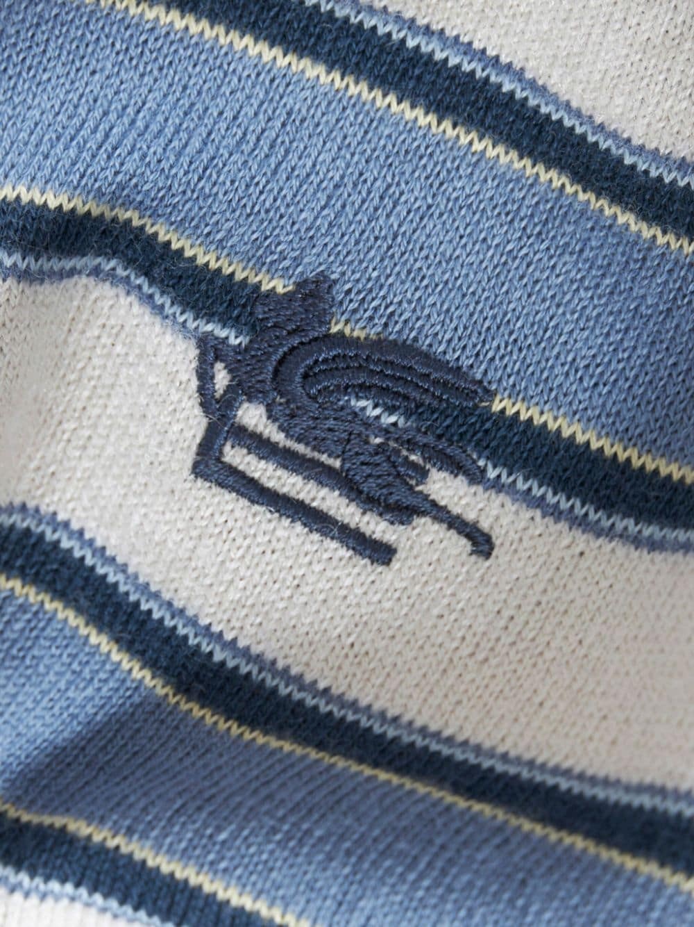 Pegaso-embroidered striped vest - 3