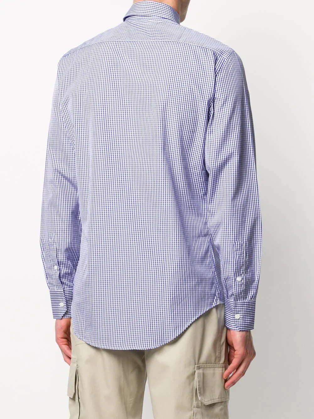 micro check print shirt - 4