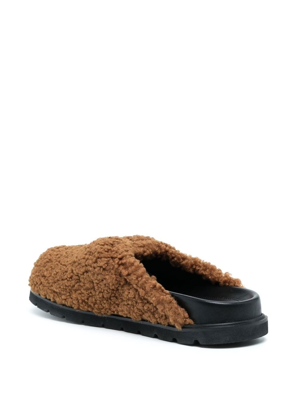 faux-fur slip-on loafers - 3