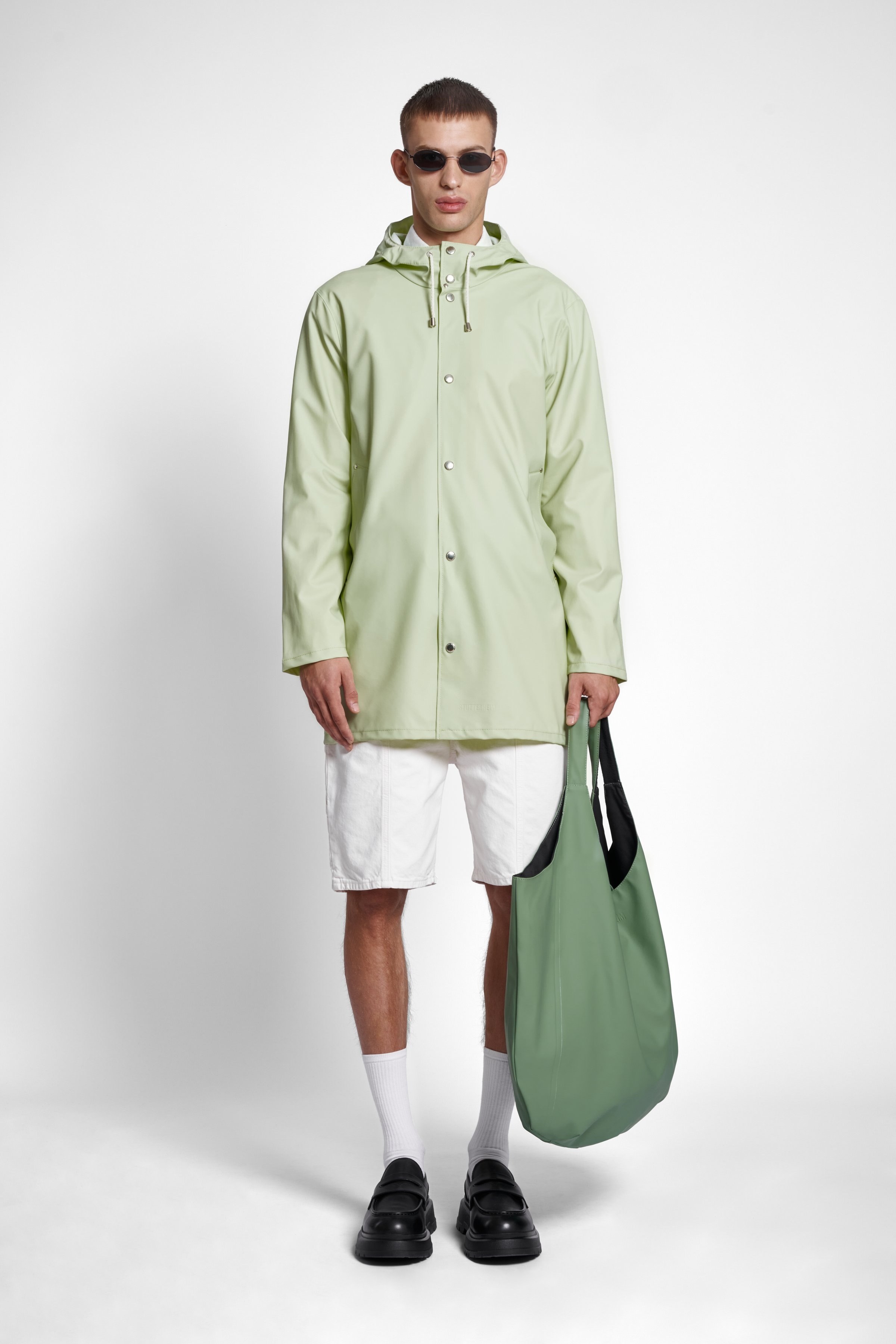 Stockholm Lightweight Raincoat Seafoam Green - 2