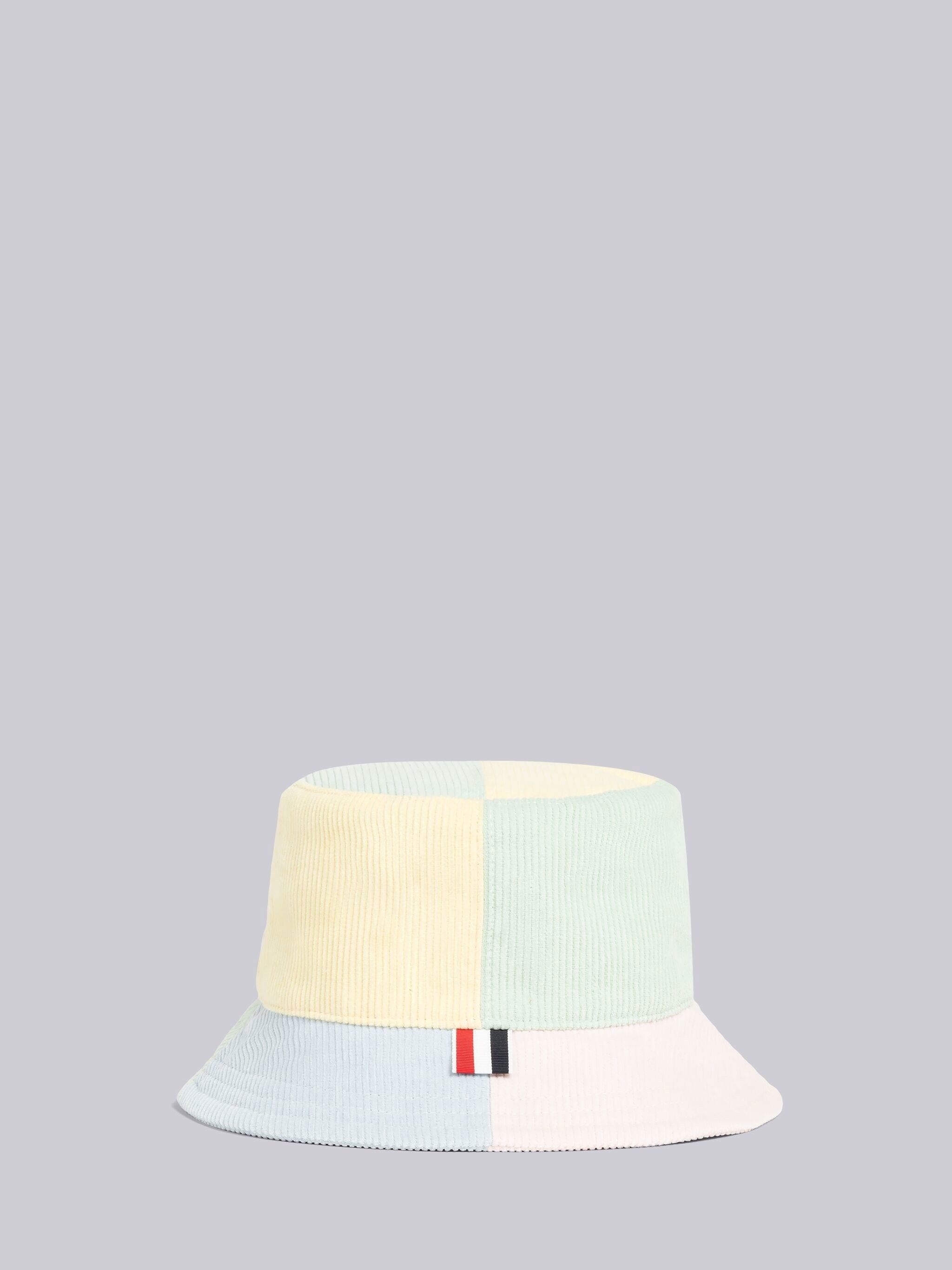 logo patch corduroy bucket hat - 4