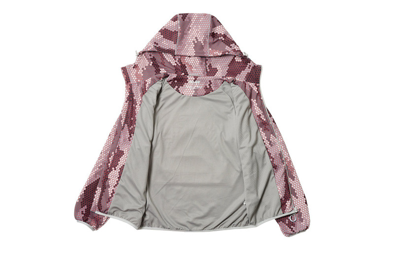 PALACE P-TEC FLEECE JACKET HEXA CAMO GREY outlook