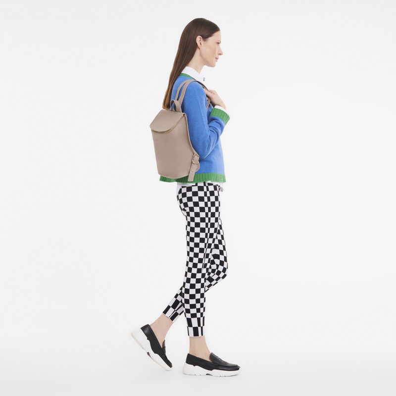Longchamp Le Foulonné Backpack Turtledove - Leather outlook