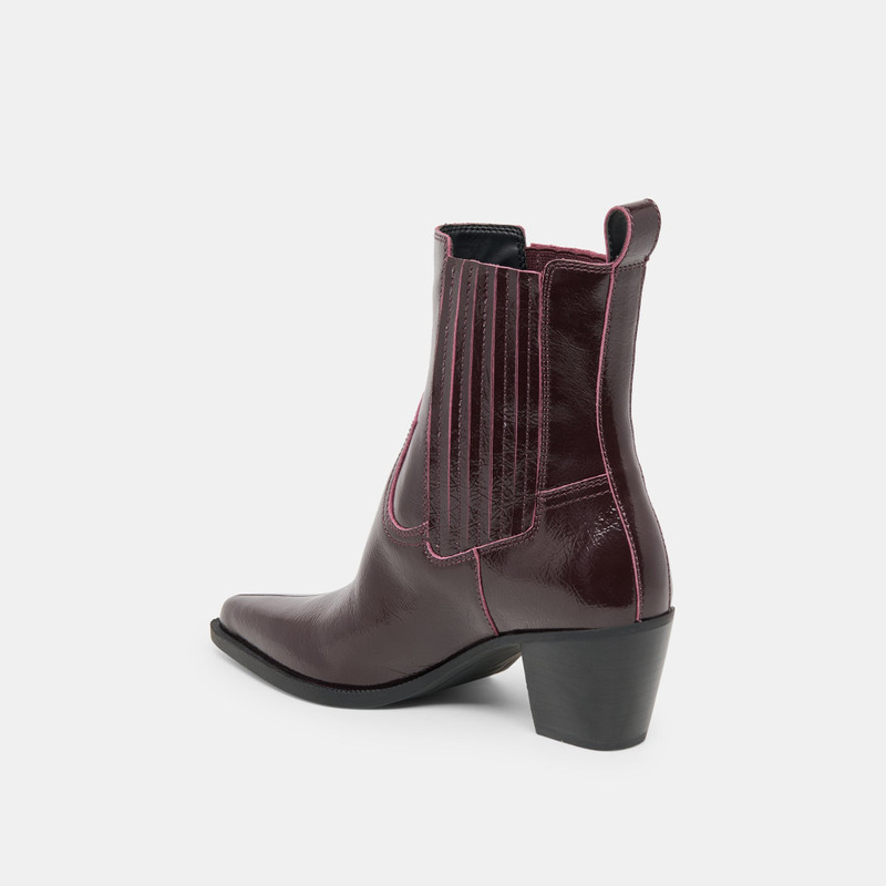 SLIM BOOTIES MULBERRY CRINKLE PATENT 7