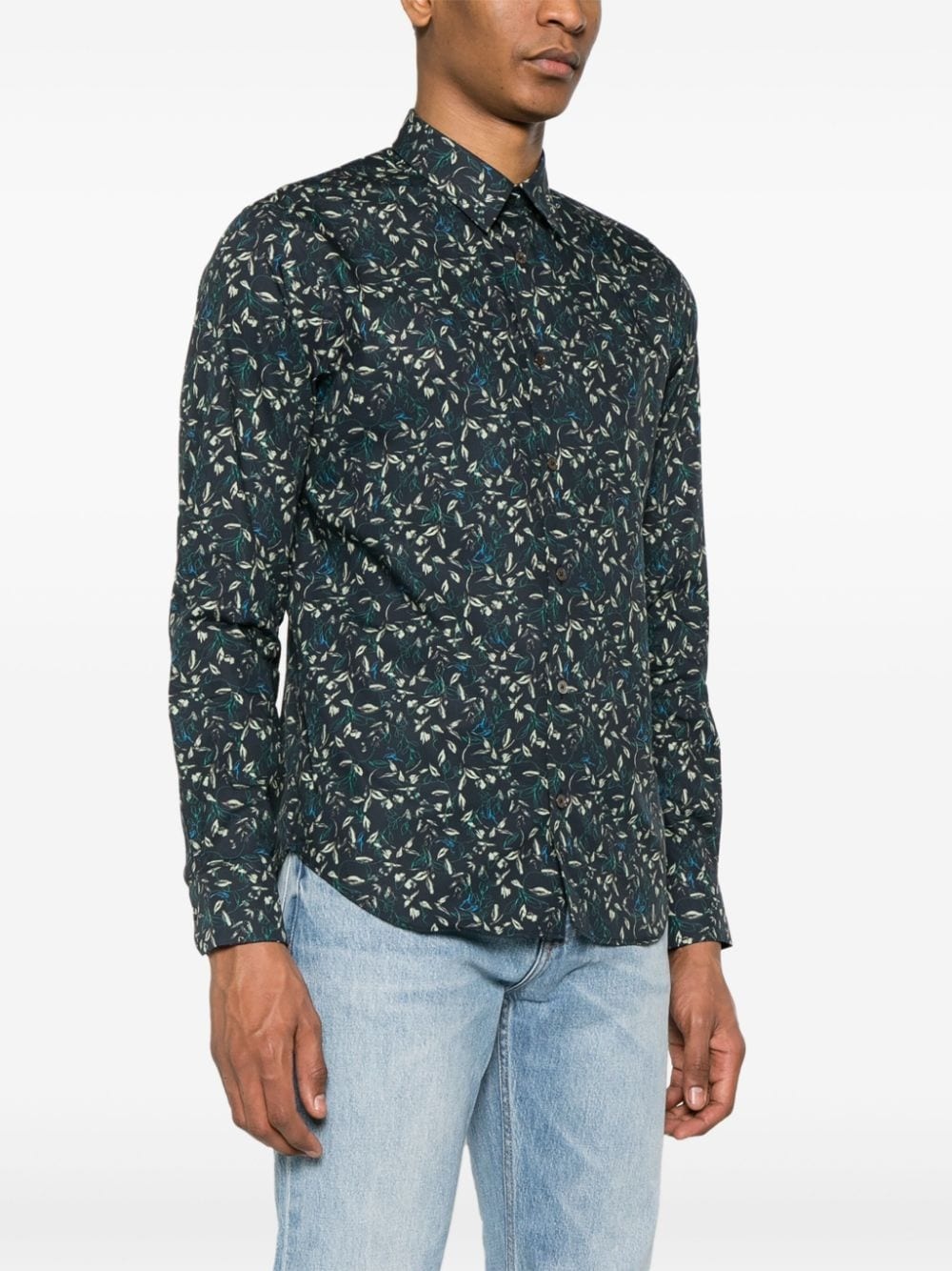 floral-print organic cotton shirt - 3