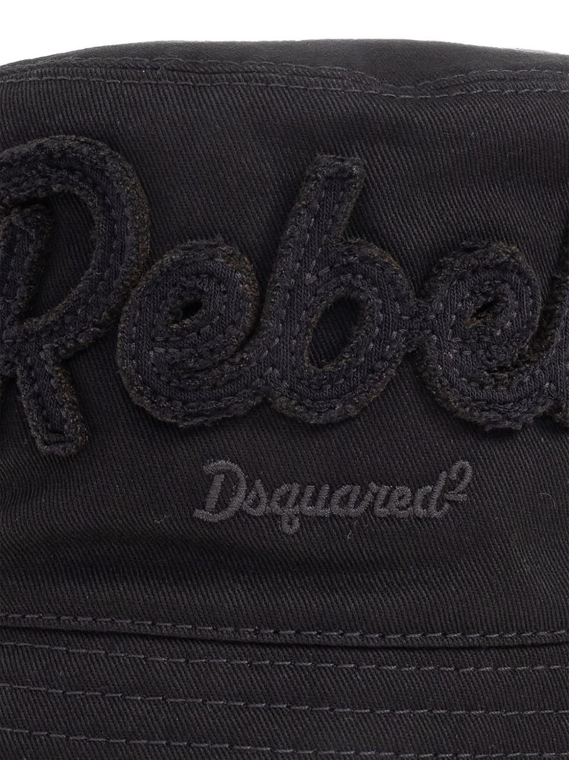 Rebels-appliqué bucket hat 3