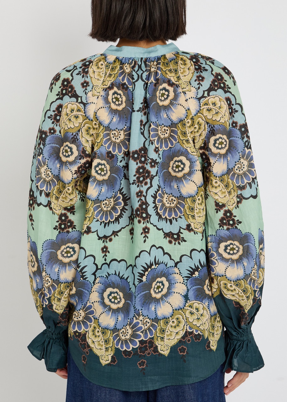 Alemais Madalena Printed Ramie Blouse - 3