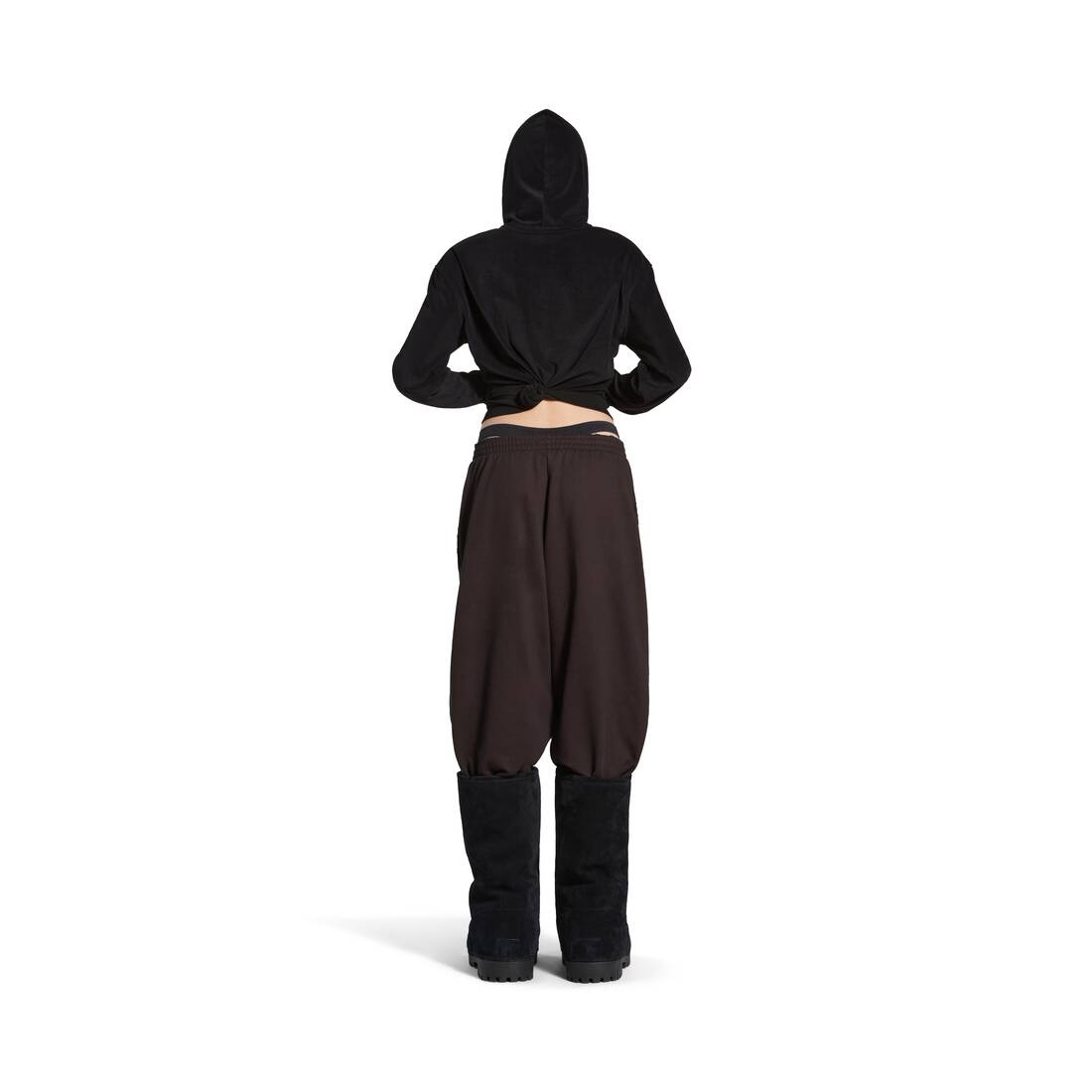 Nologo Baggy Sweatpants in Black/grey - 4