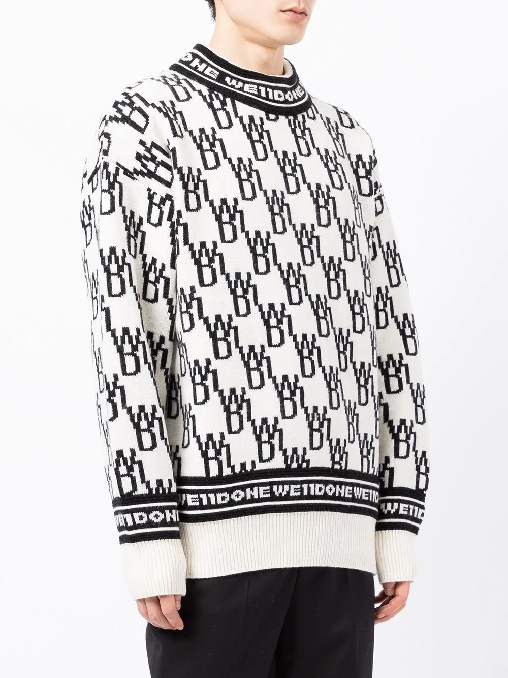 all-over logo-knit jumper - 4