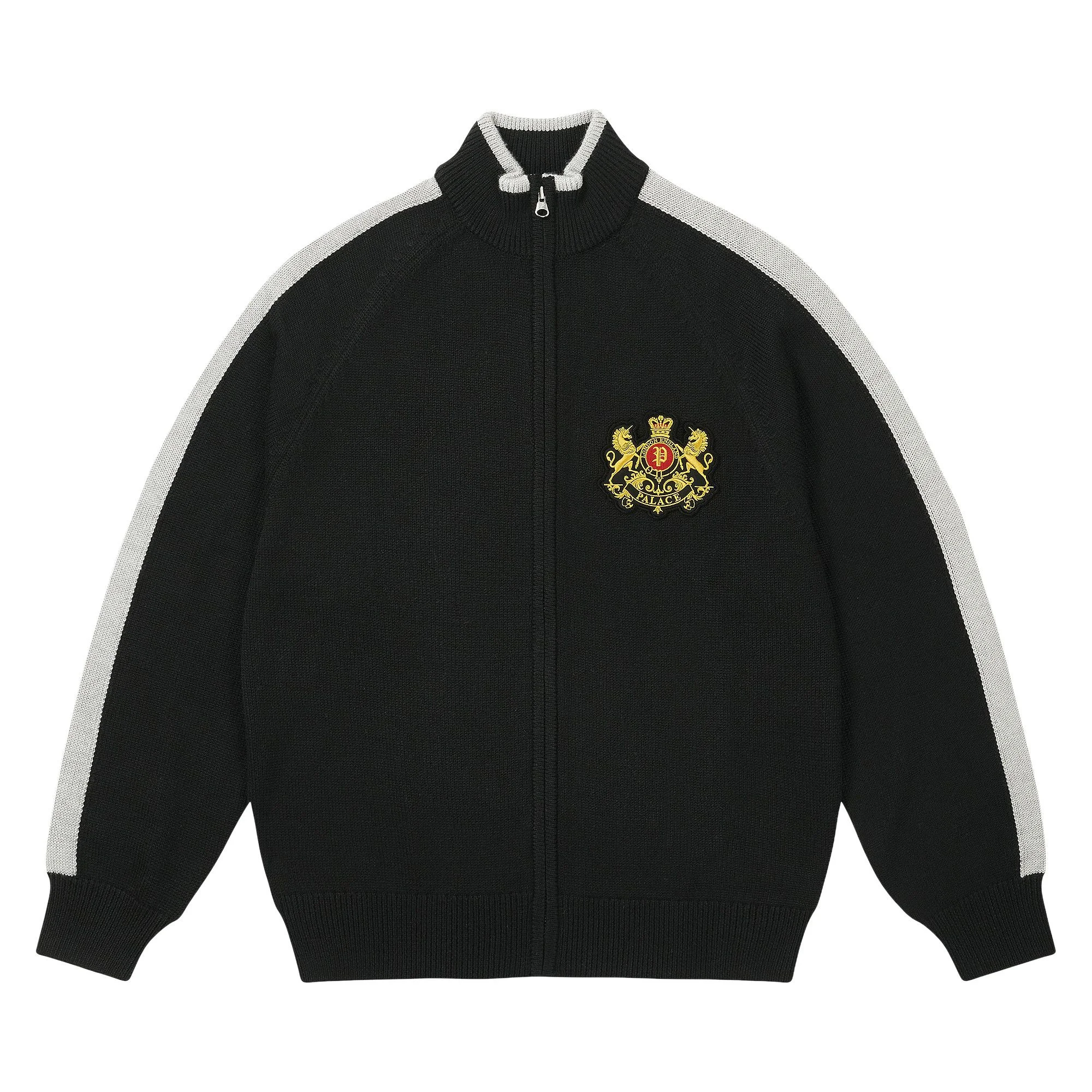 Palace Established Zip Funnel Knit 'Black' - 1