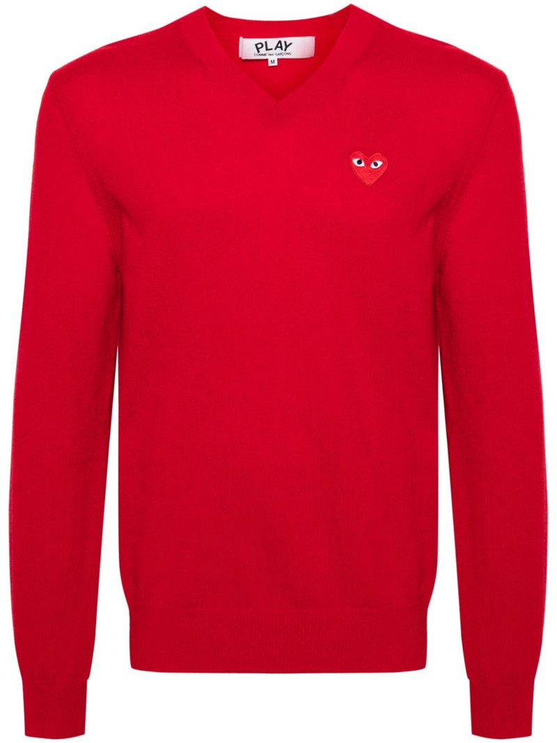Heart-patch wool jumper - 1