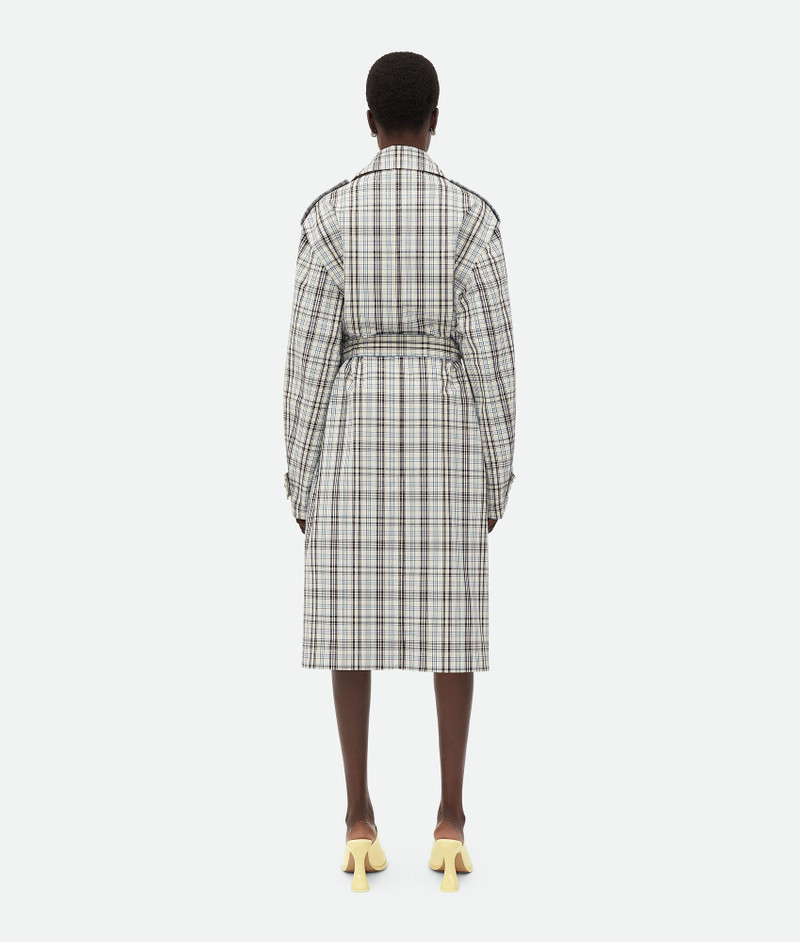 Checked Cotton Trench Coat 3