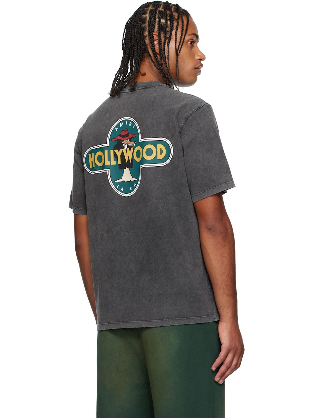 Gray 'Hollywood' Wolf T-shirt - 3