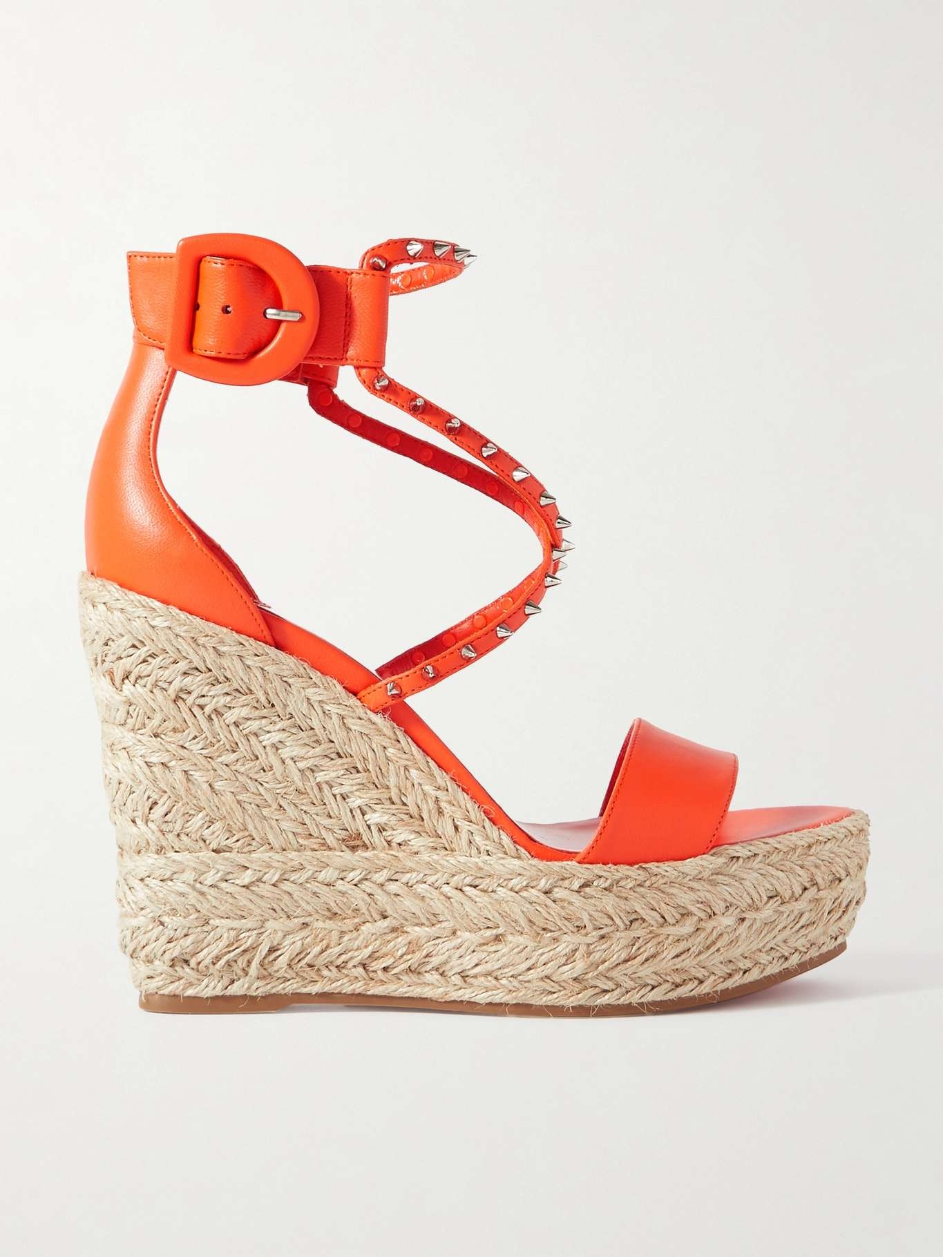 Chocazeppa 120 spiked leather espadrille wedge sandals - 1
